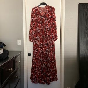 Asos Maternity Long Sleeve Maxi Dress Star Print